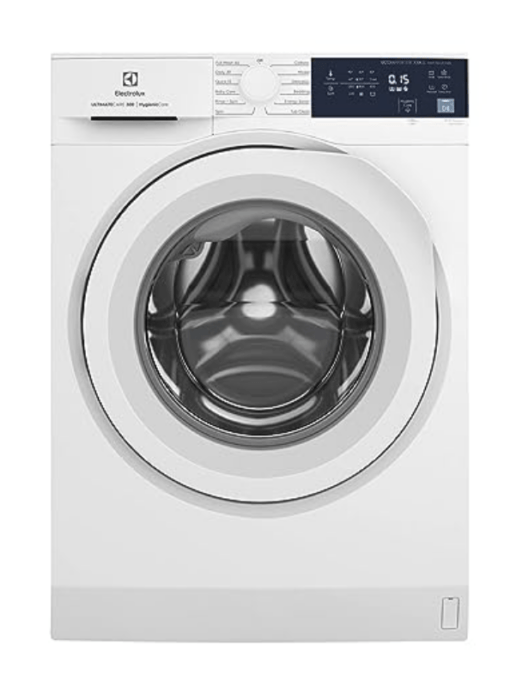 Electrolux 7.5kg 5 Star EcoInverter Fully Automatic Front Load Washing Machine, Scandinavian Design with 40°C Vapour Wash for Sustainable Clothing, White, UltimateCare 300, EWF7524D3WB
